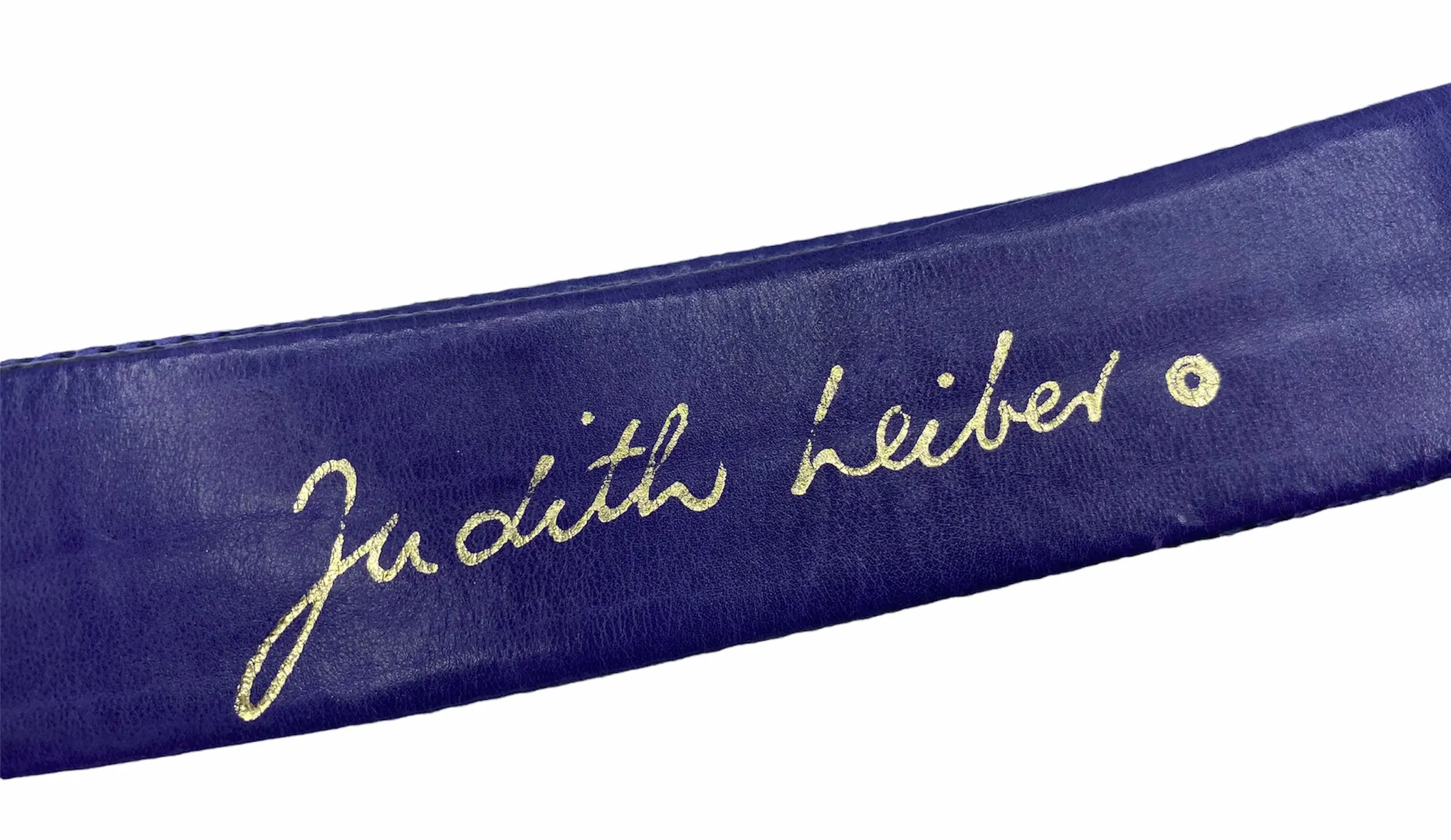 1980's Judith Leiber Purple Lizard Belt w/Amethyst & Rose Quartz