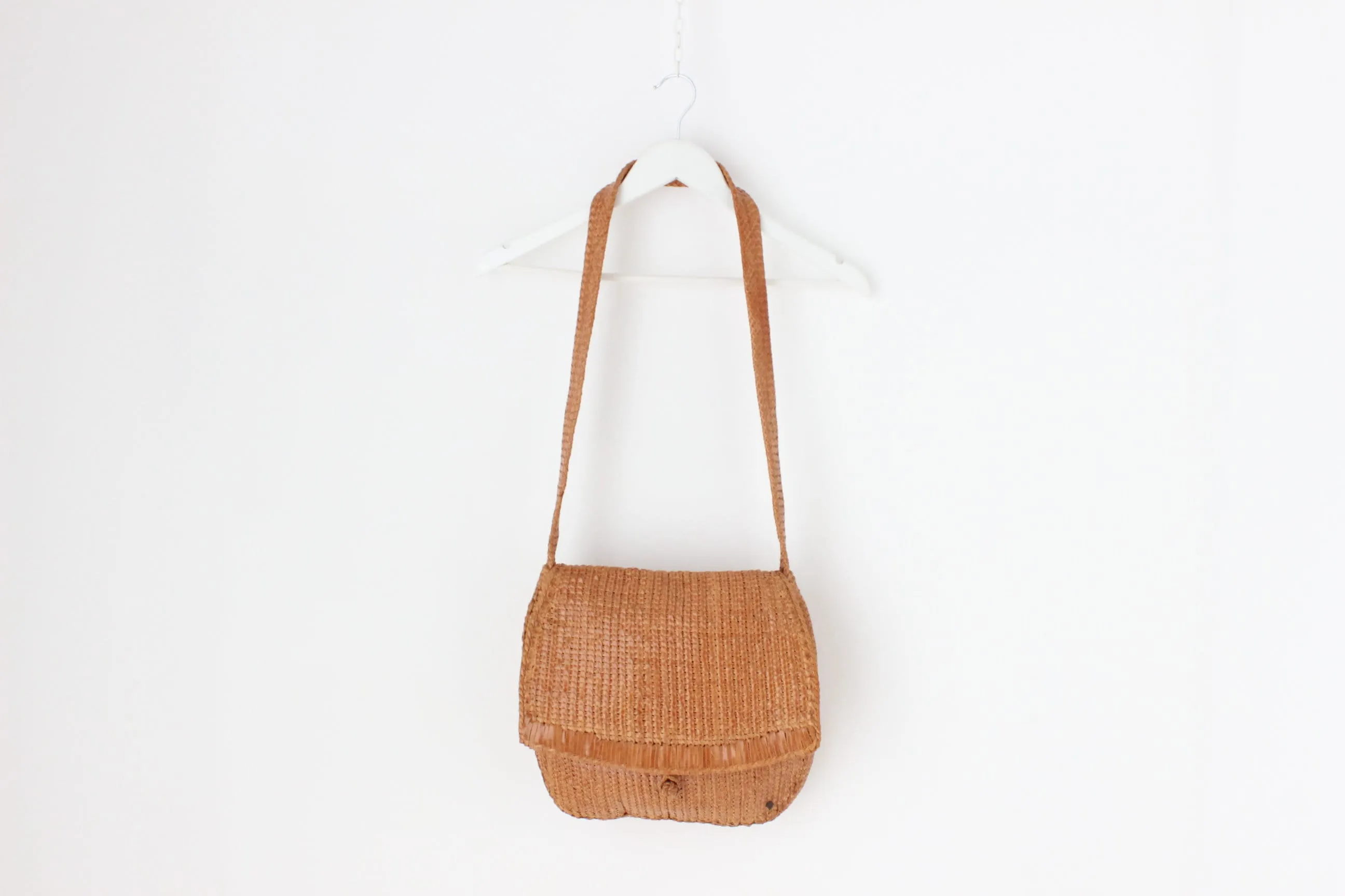 2000s Helen Kaminski Handcrafted Woven Leather Bag