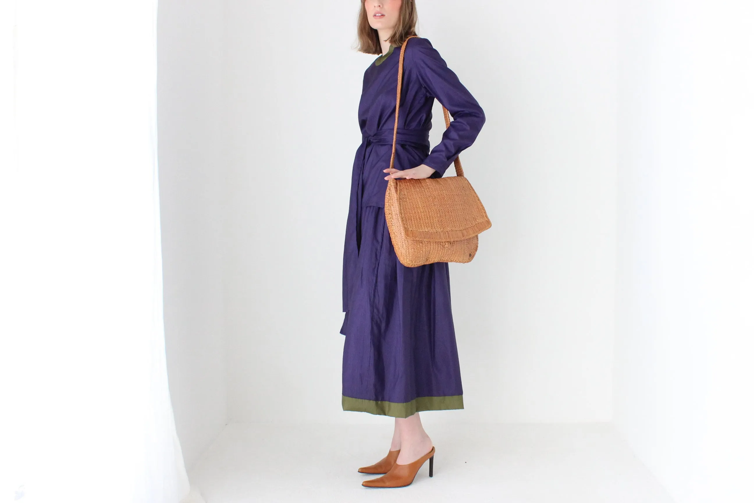 2000s Helen Kaminski Handcrafted Woven Leather Bag