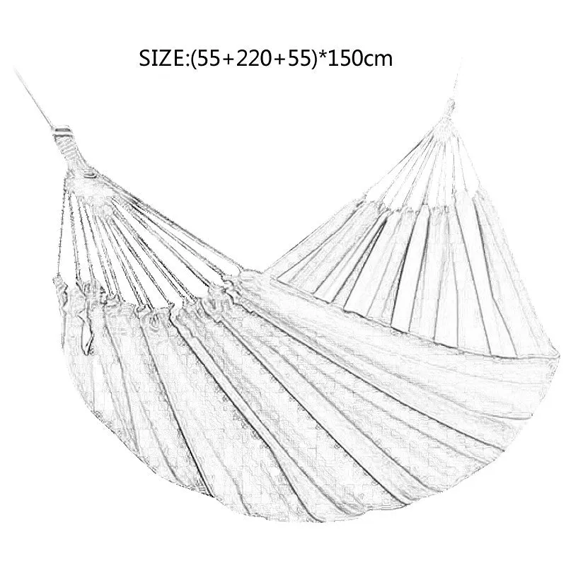 220*150cm Camping Hammock Outdoor Double Hammock Thickened Anti-Rollover Swing
