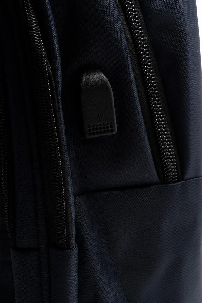 3 Division Laptop USB Bag Navy