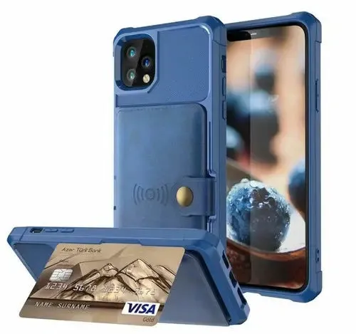 360 Protection Magnetic Leather Wallet Armor Case for iPhone -iPhone case