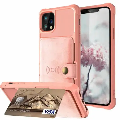 360 Protection Magnetic Leather Wallet Armor Case for iPhone -iPhone case