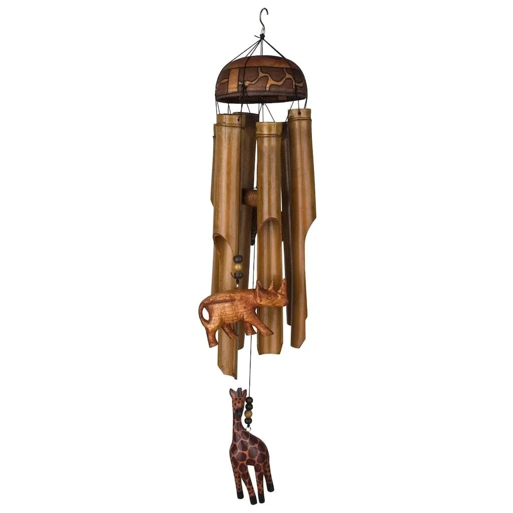 African Trio Bamboo Wind Chime by Woodstock Chimes