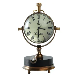 Antique Desk Clock Analog Silent Small Bedside Vintage for Table Office Living Room Shelf Decor