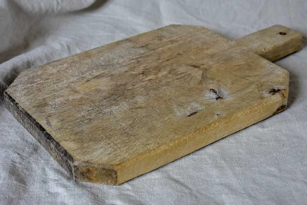 Antique French cutting board with chamfered corners 15¾" x 9½"