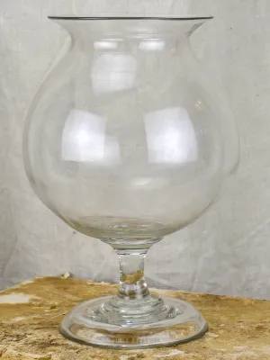 Antique French glass apothecary jar - sangsue