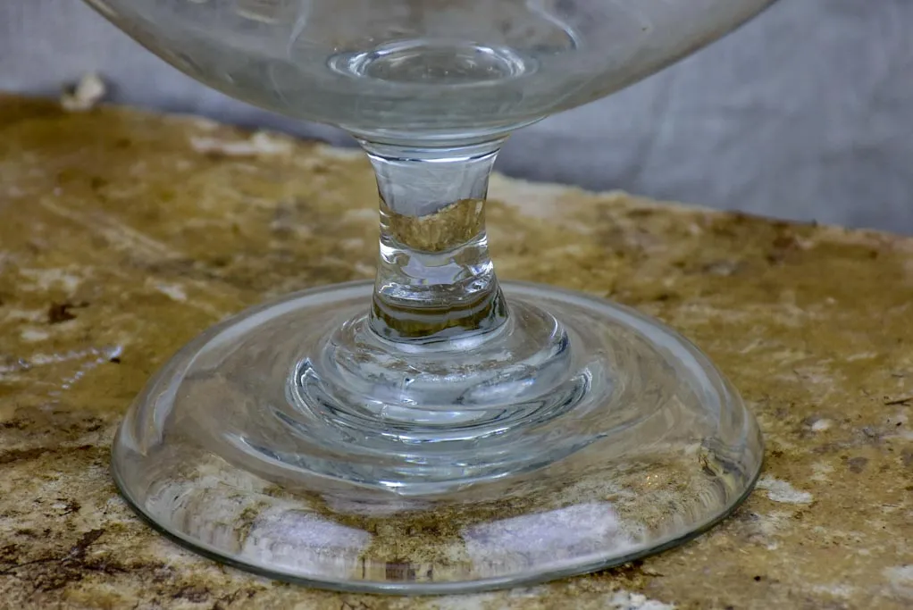 Antique French glass apothecary jar - sangsue