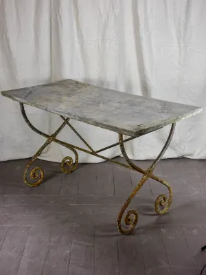 Antique French marble table - rectangular