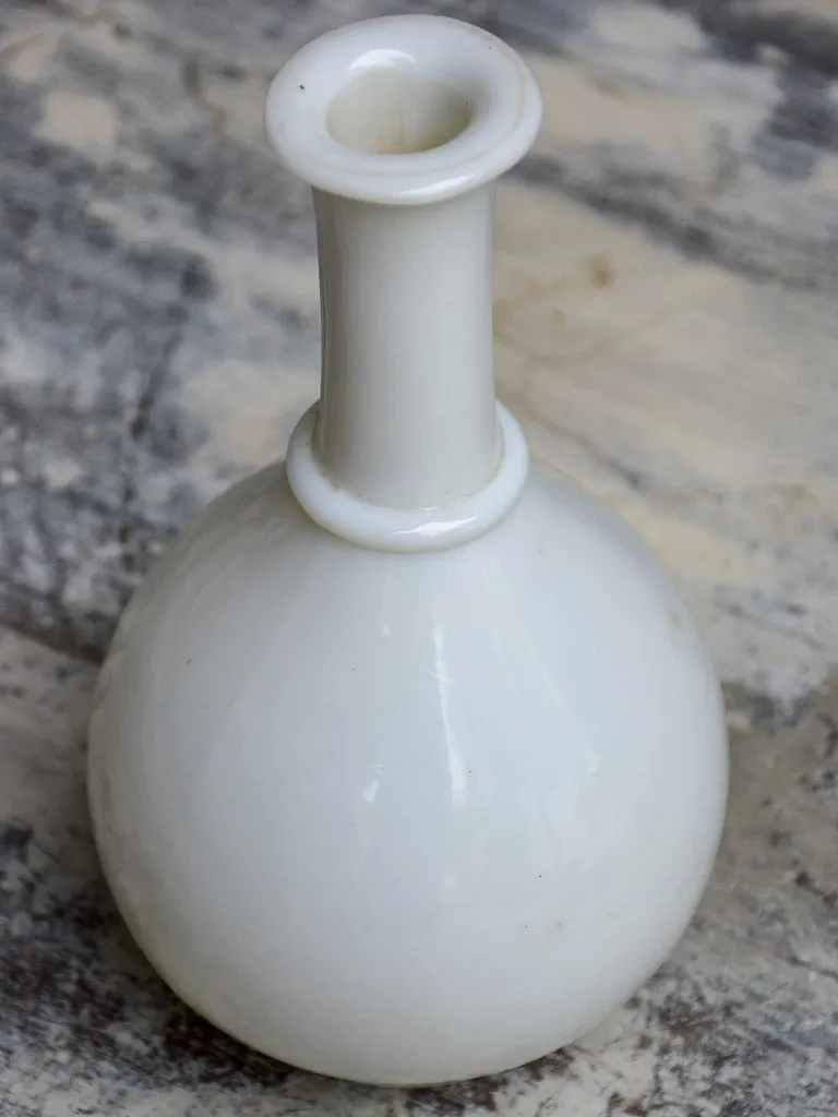 Antique French milk glass vase