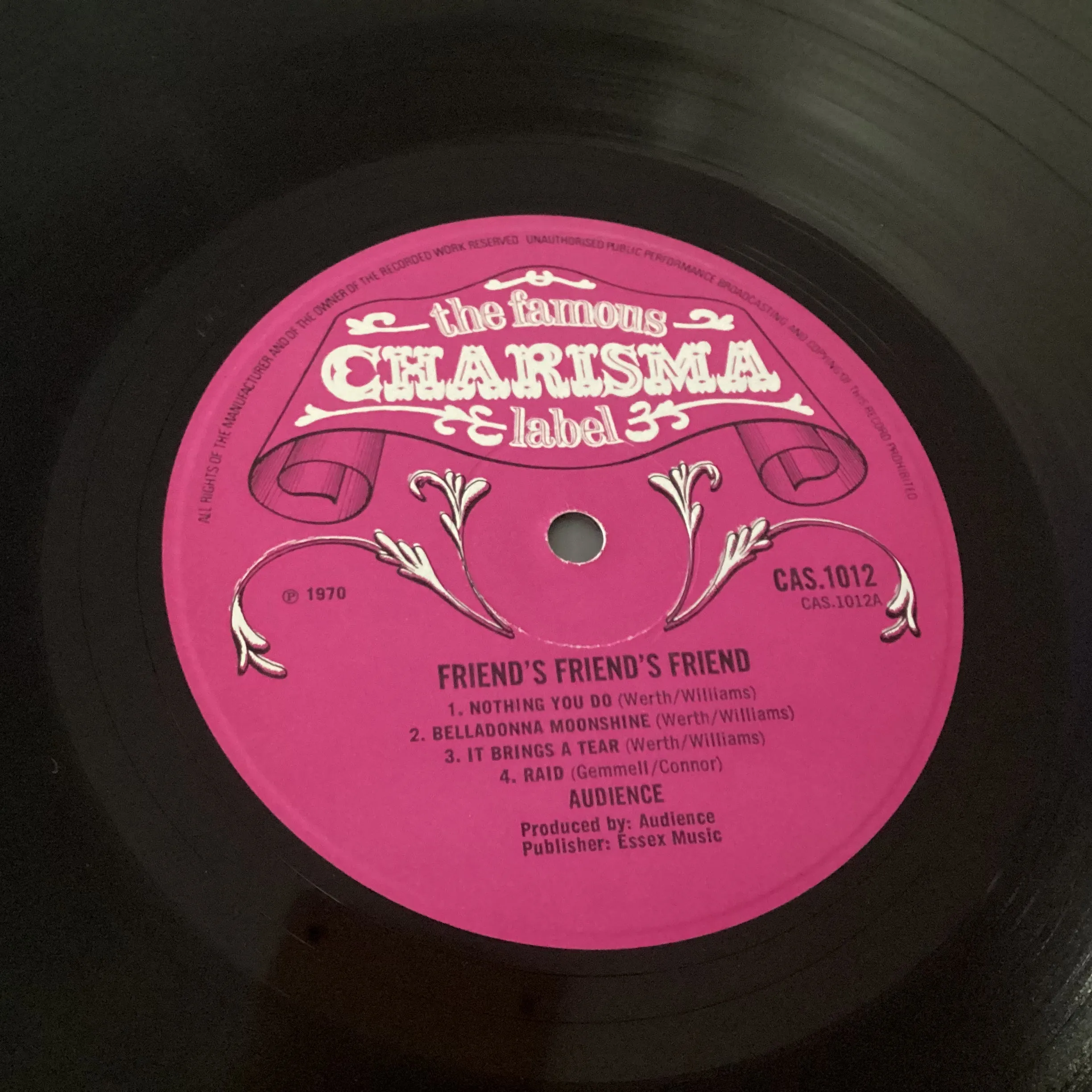 AUDIENCE = FRIEND’S FRIEND’S FRIEND (UK 1970) (USED)
