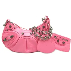 Balenciaga Cagole Pink Leather Bag