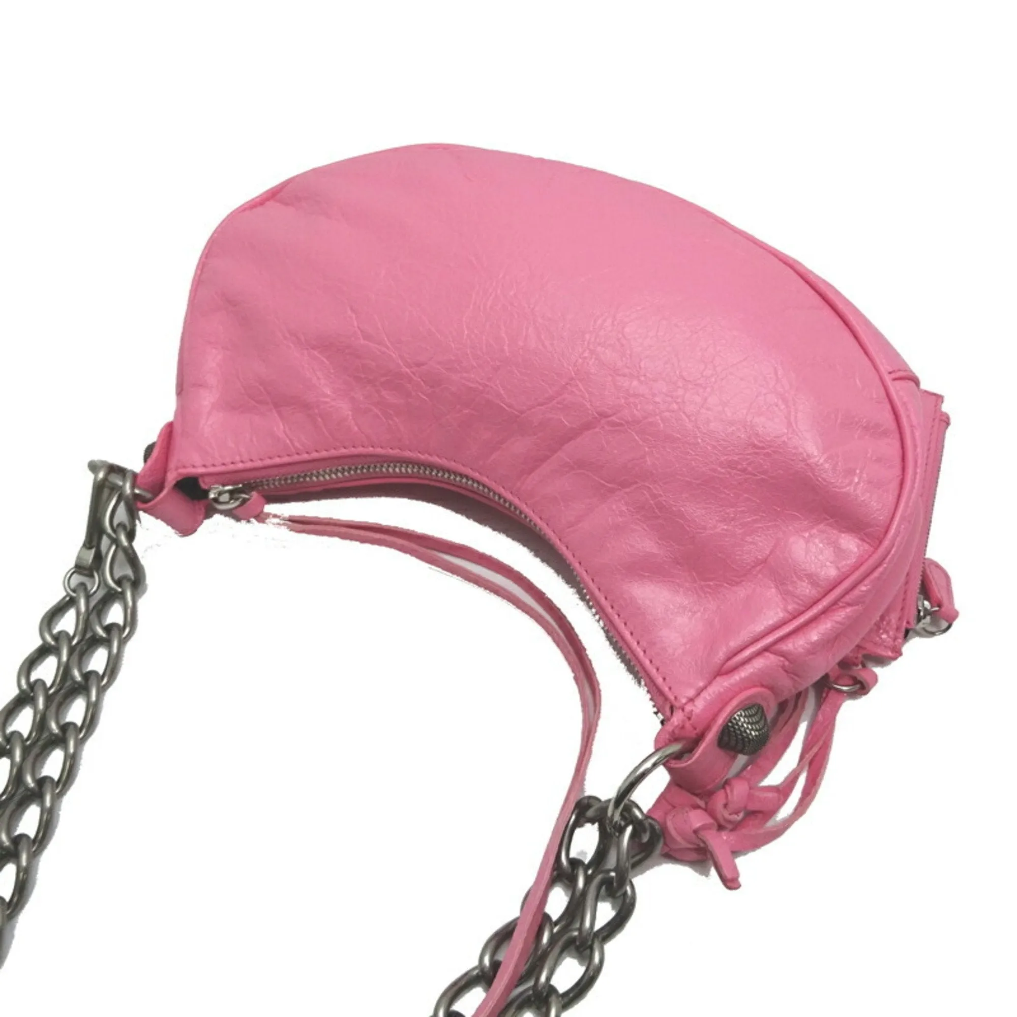 Balenciaga Cagole Pink Leather Bag
