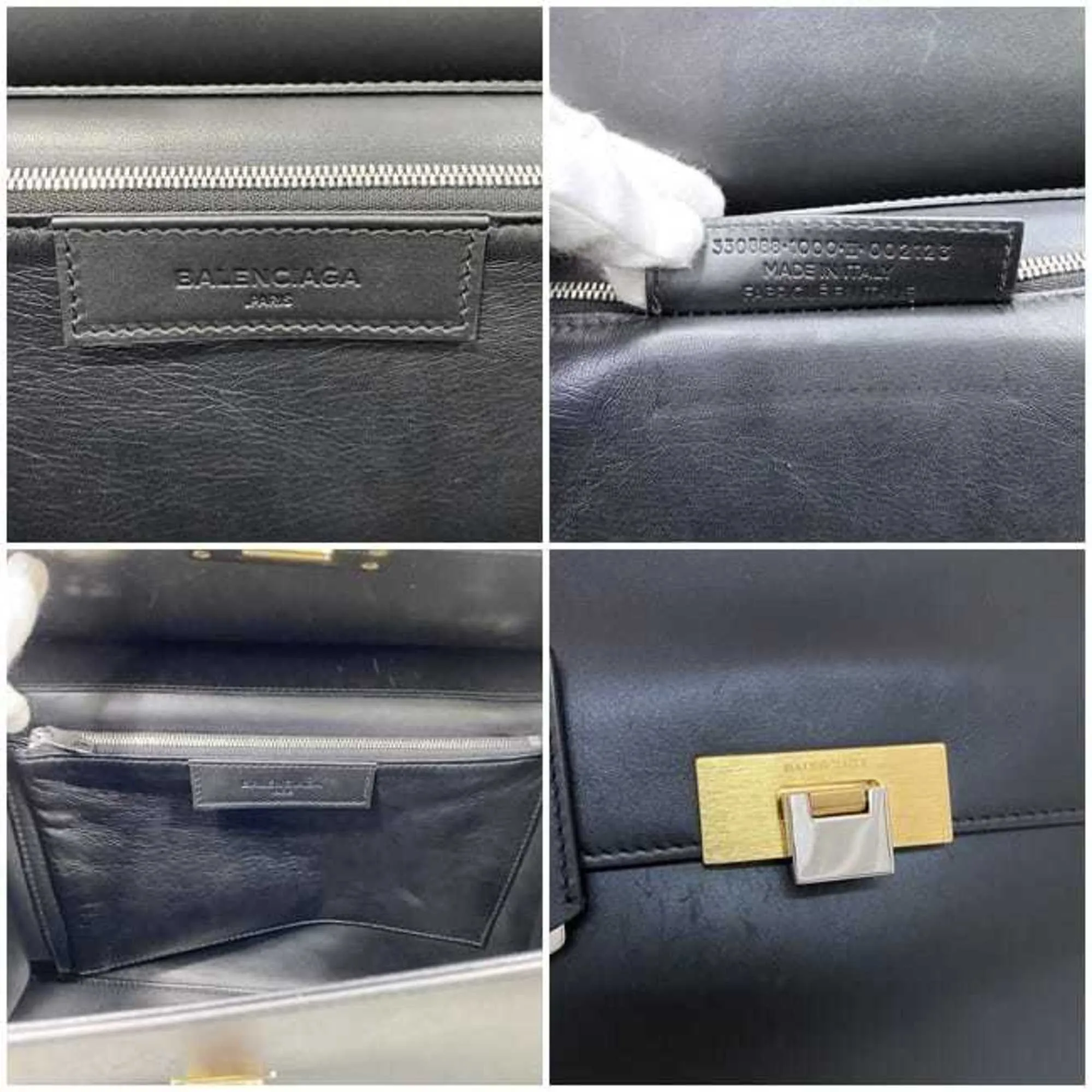 Balenciaga Le Dix Black Leather Bag
