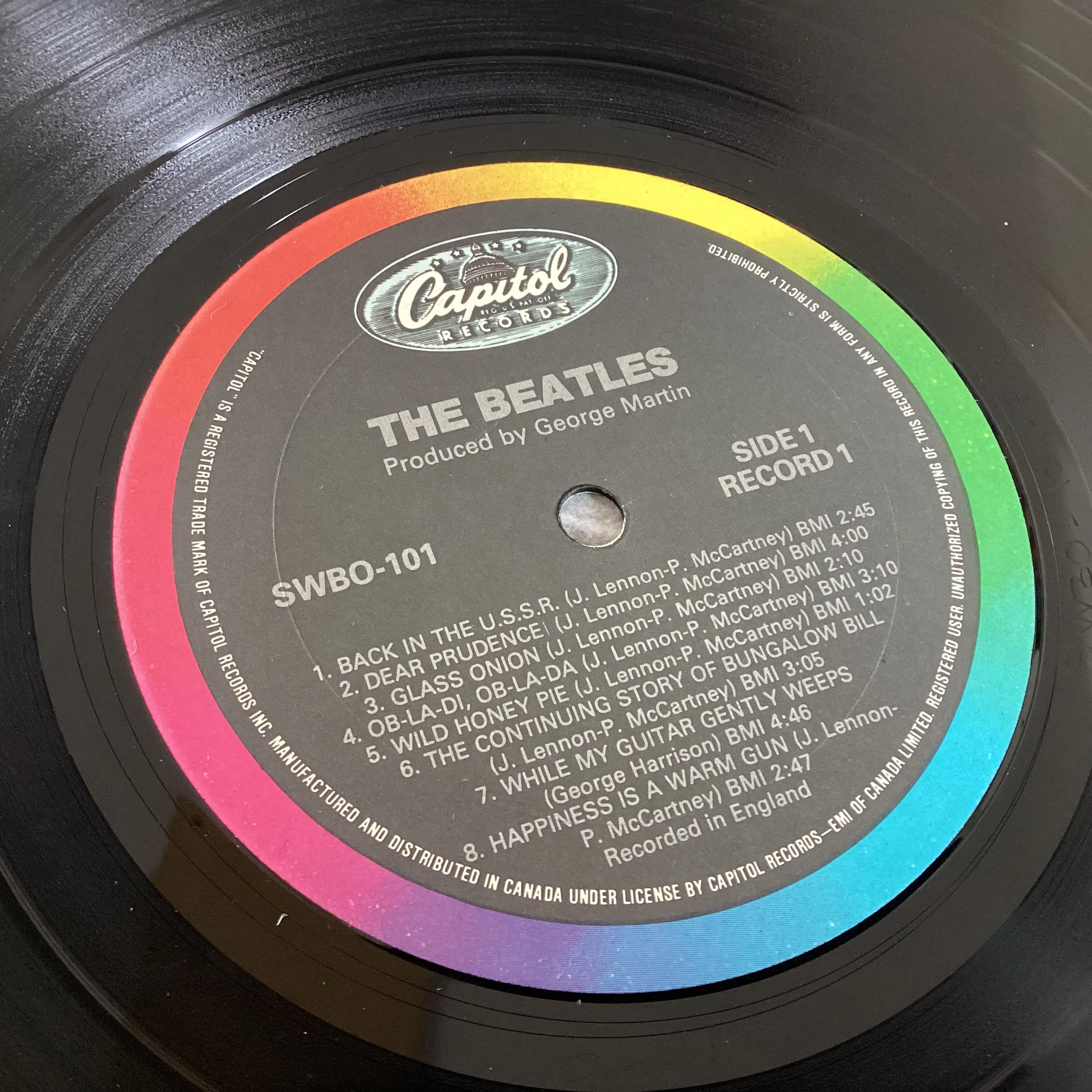 BEATLES = WHITE ALBUM (RETRO RAINBOW) (CDN 1984) (USED)