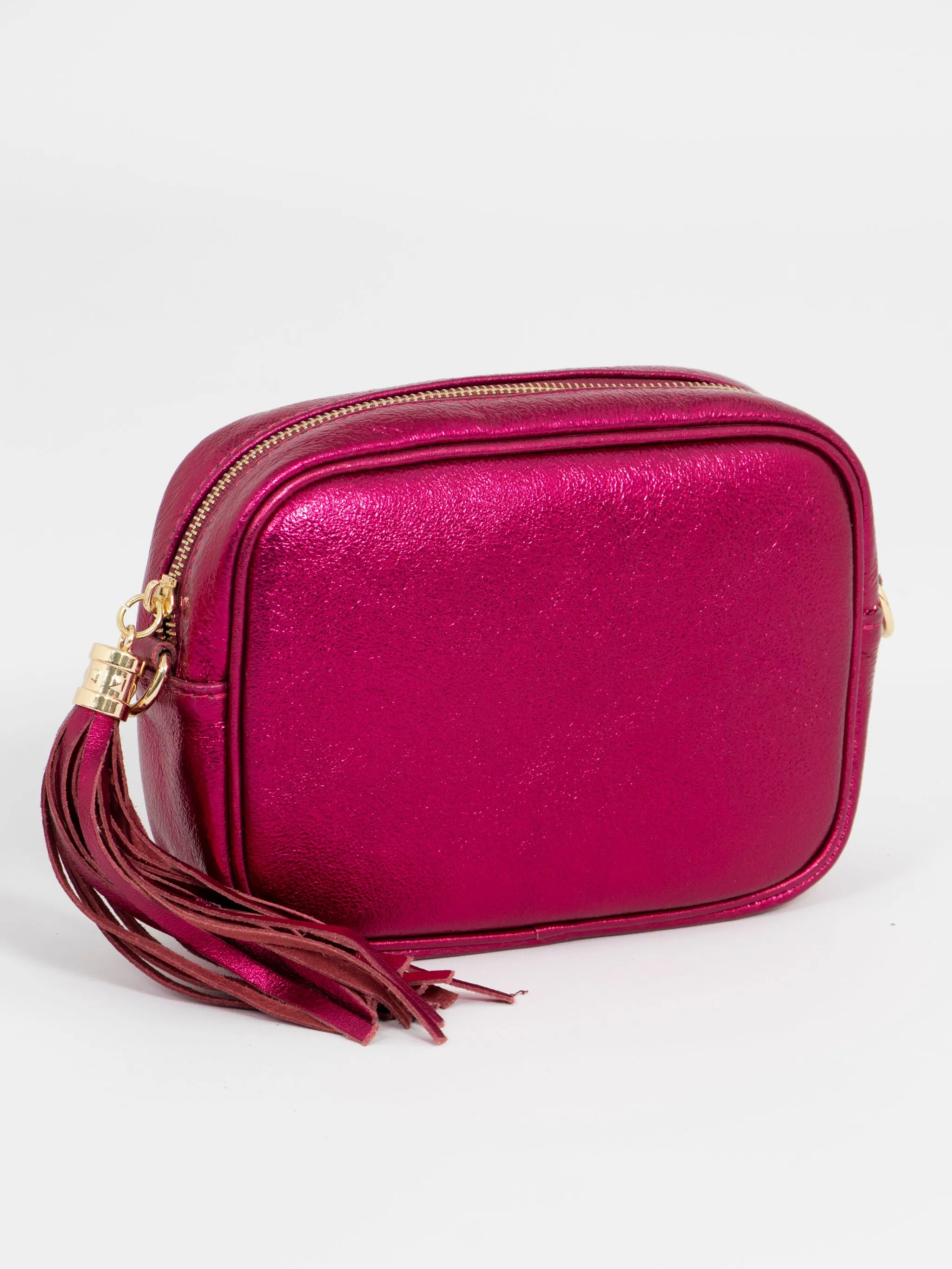 Beau Crossbody Bag - Berry, Metallic
