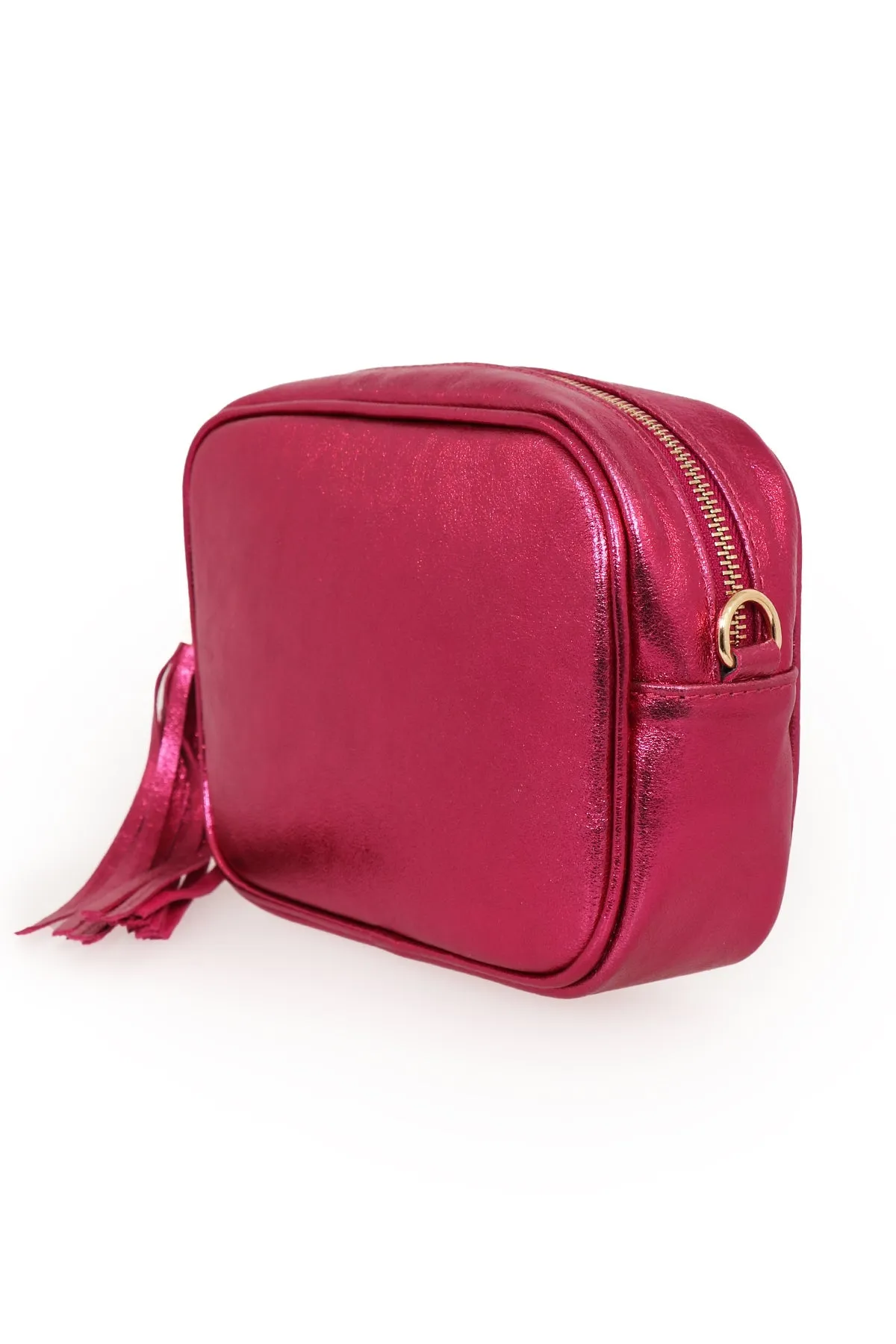 Beau Crossbody Bag - Berry, Metallic