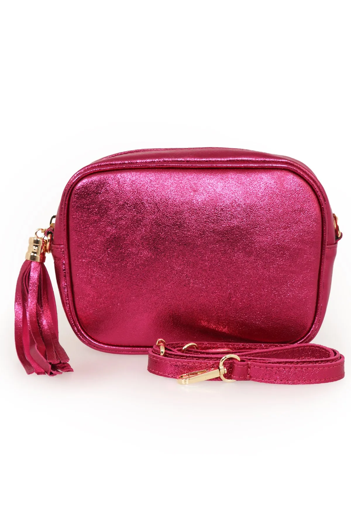 Beau Crossbody Bag - Berry, Metallic