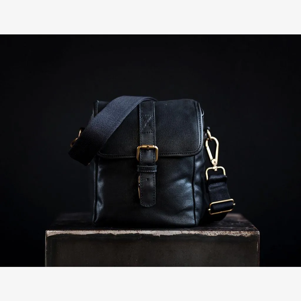 Berlin Black Waxed Canvas Camera Bag