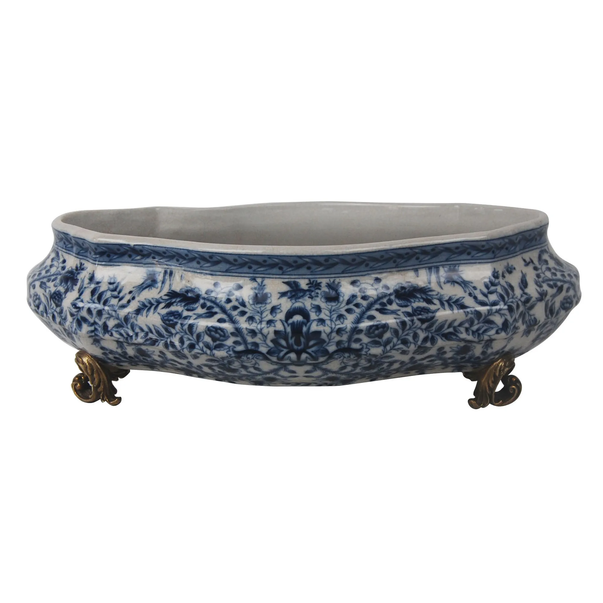 Blue and White Planter 5"
