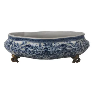 Blue and White Planter 5"