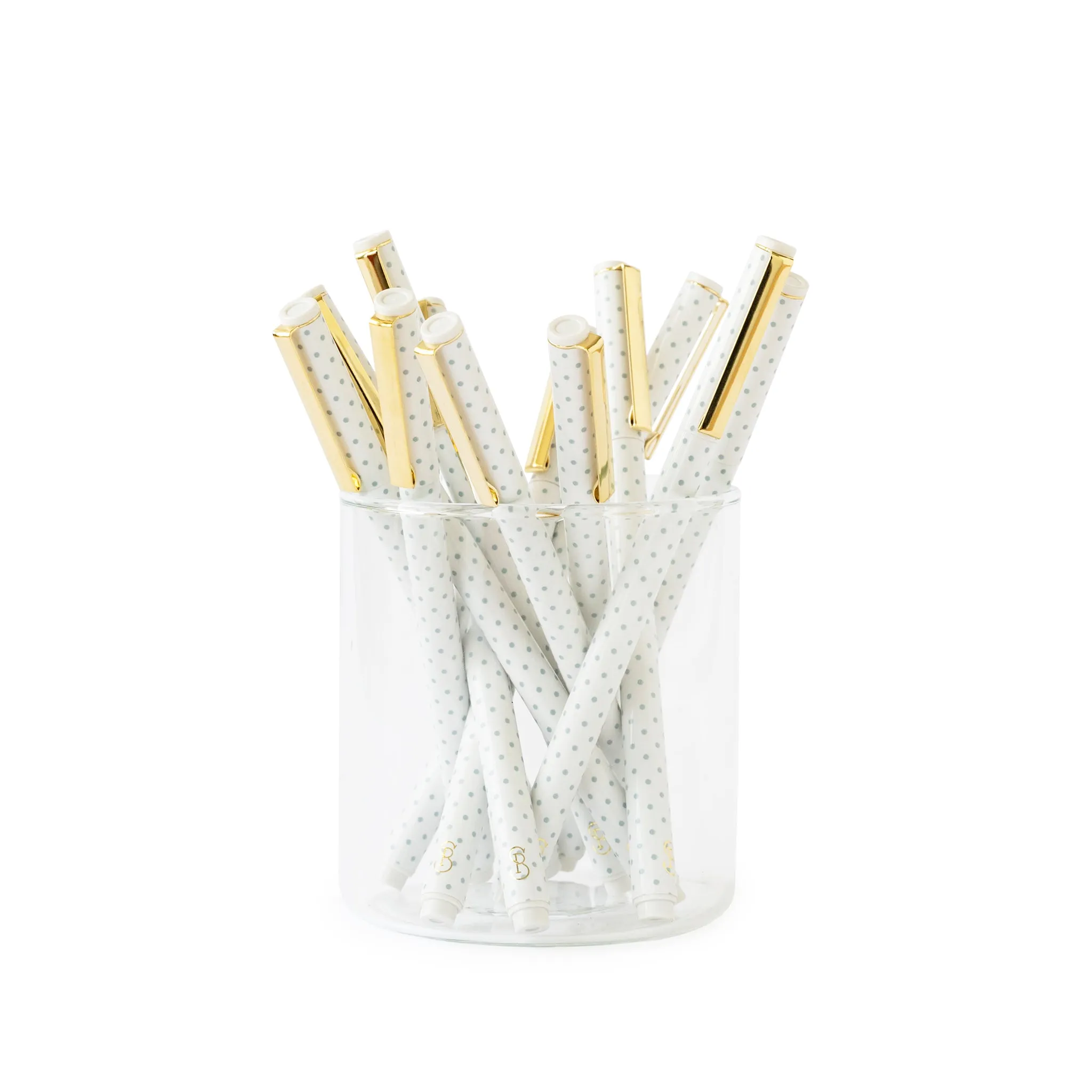 Blue Pindot Felt Pen Set
