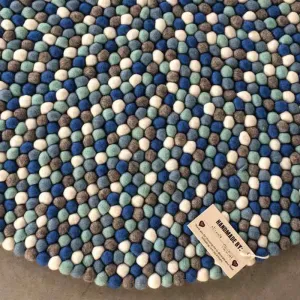 Blueberry Bliss Felt Ball Rug