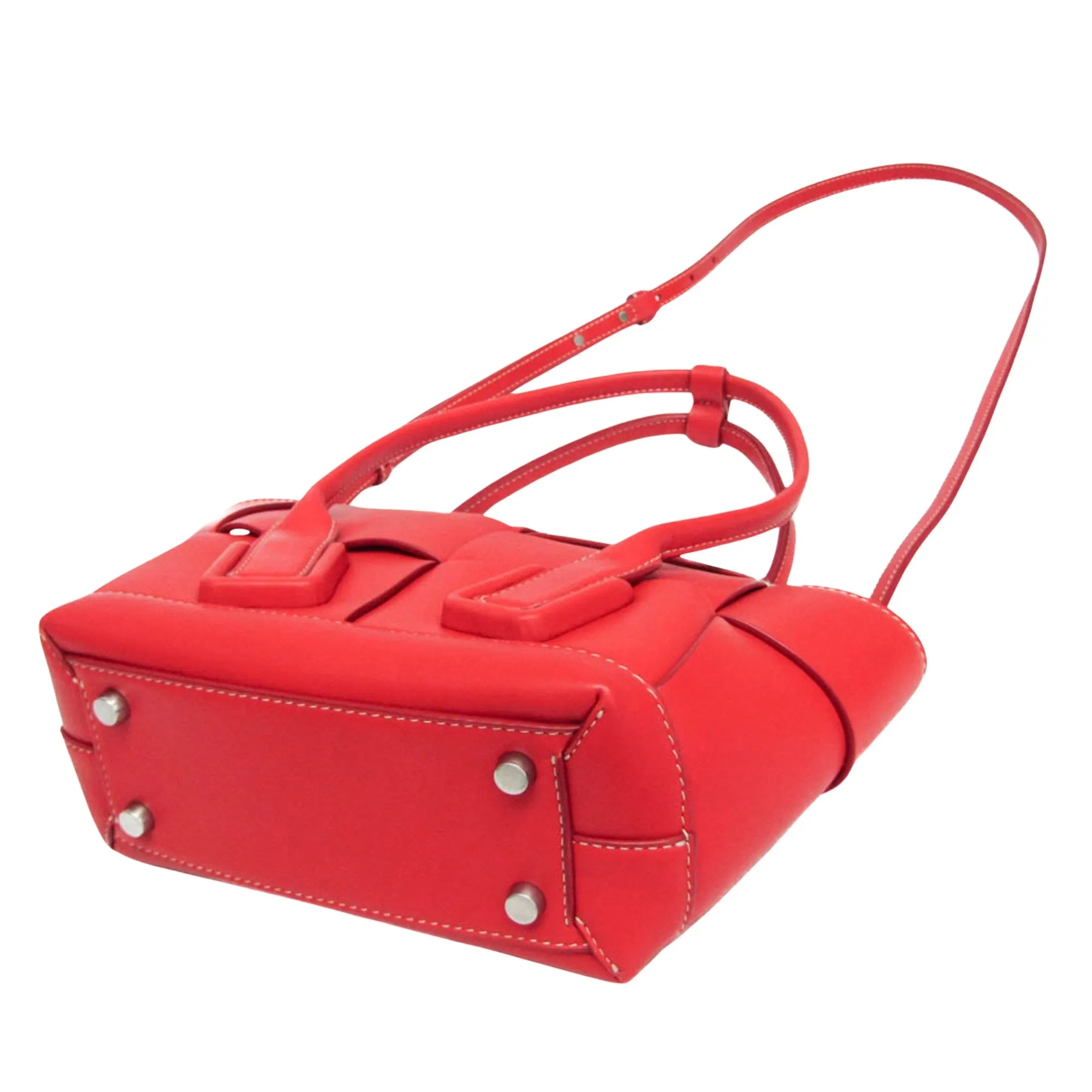 Bottega Veneta Arco Red Leather Bag