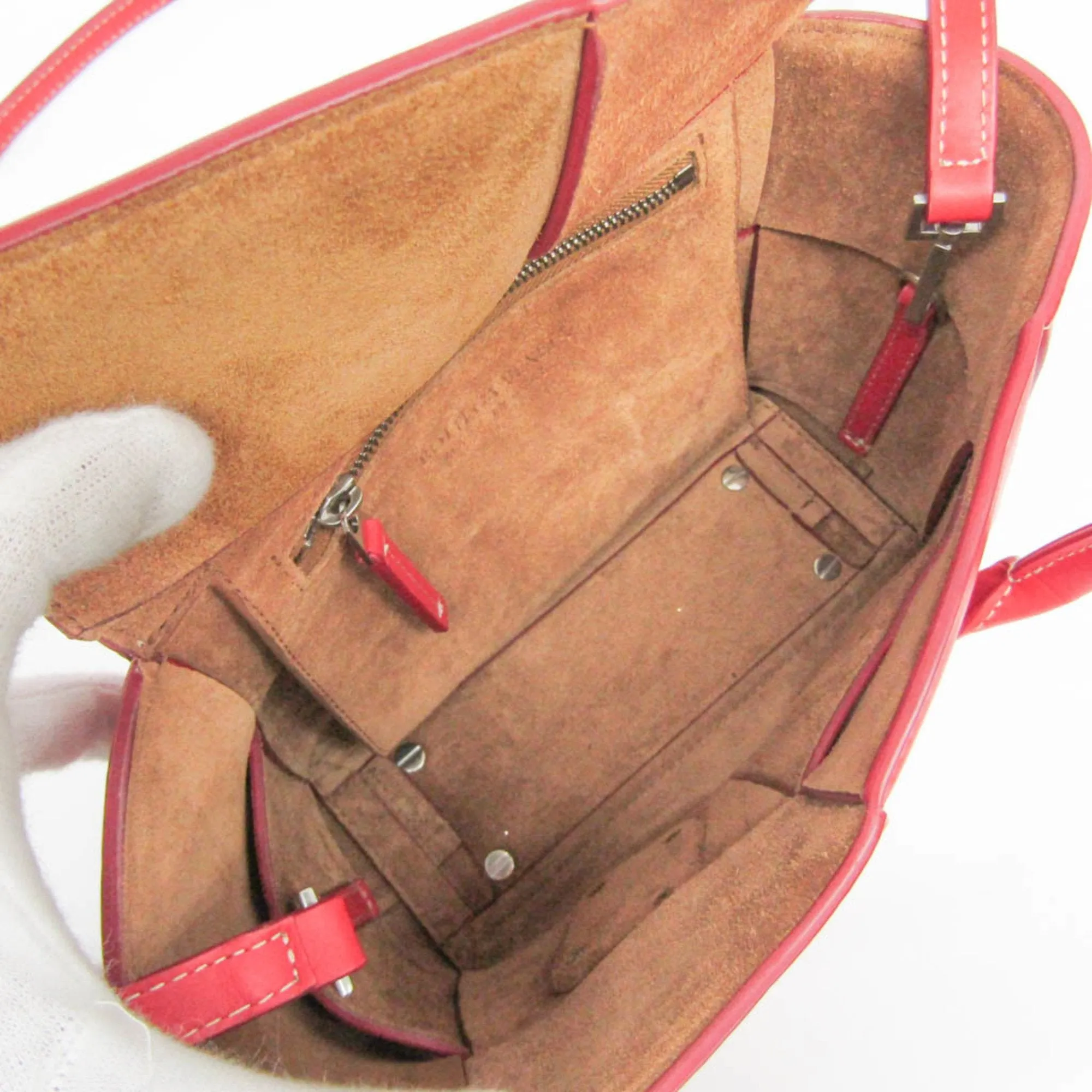 Bottega Veneta Arco Red Leather Bag