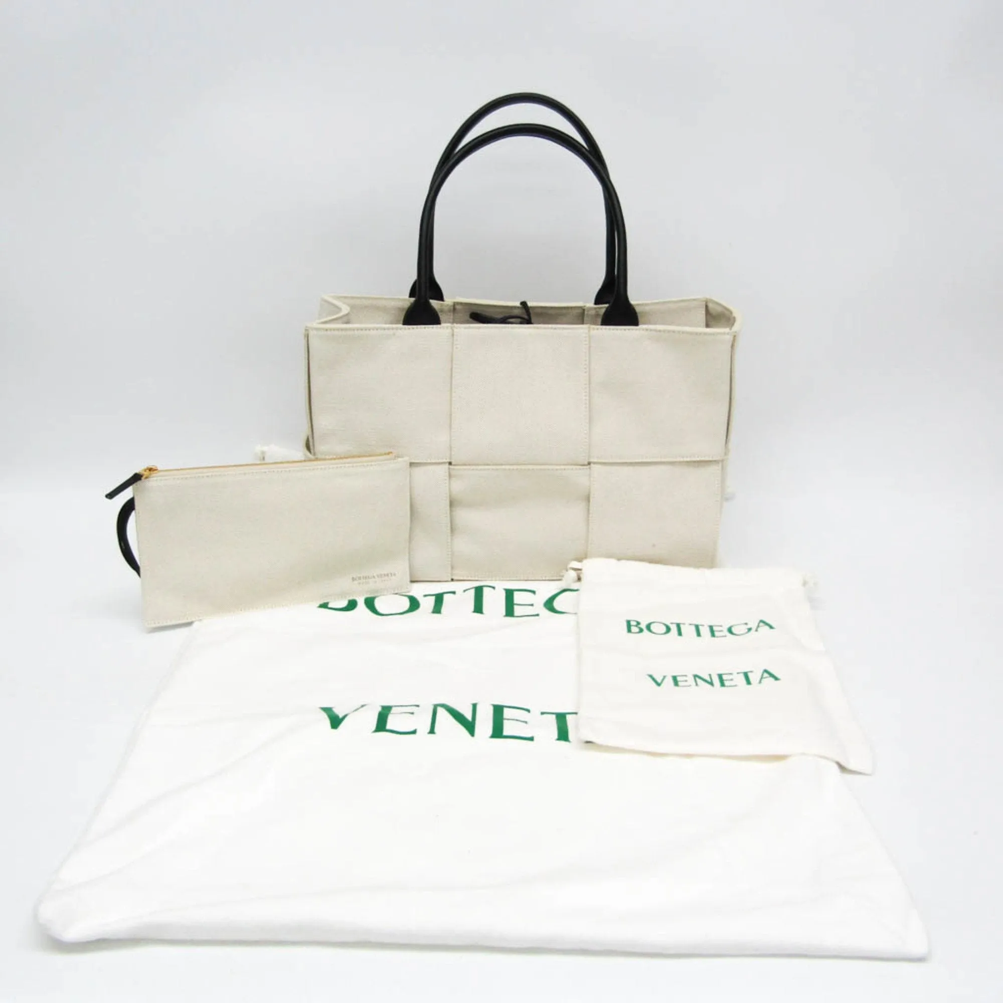 Bottega Veneta Arco White Canvas Bag