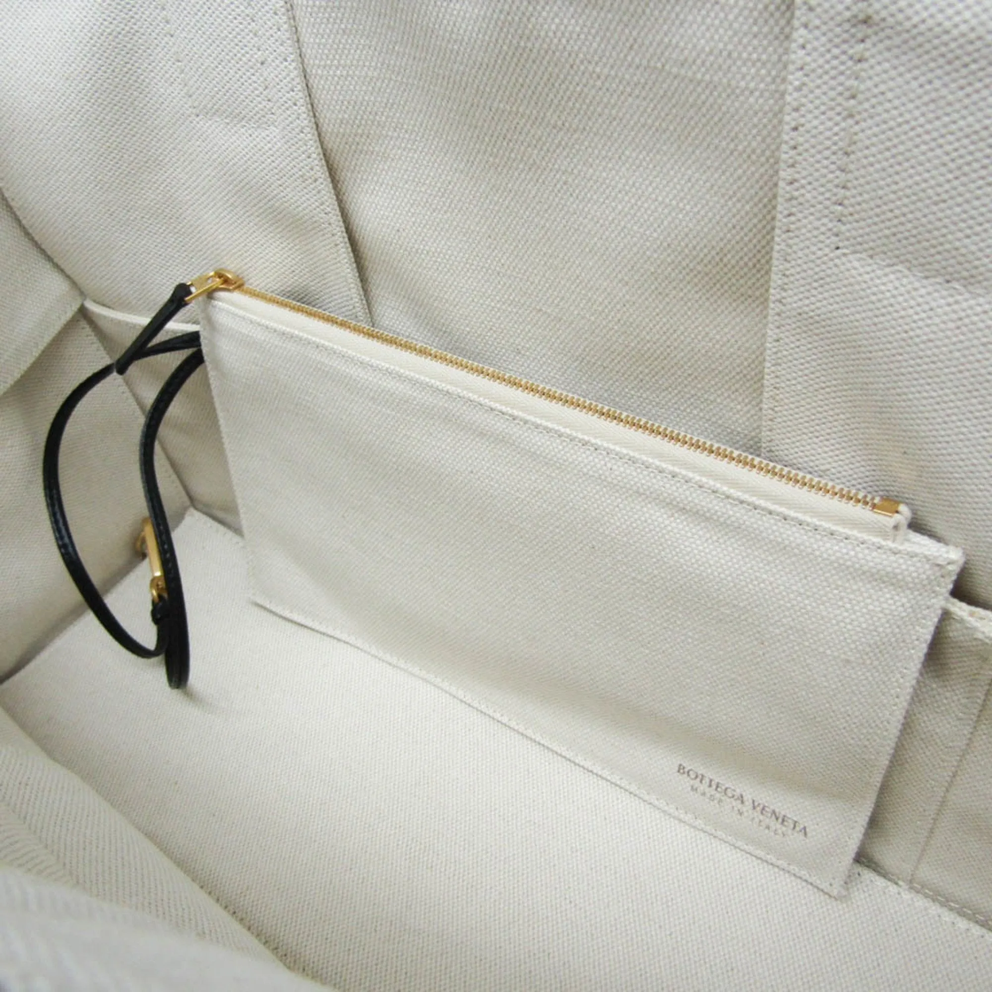 Bottega Veneta Arco White Canvas Bag