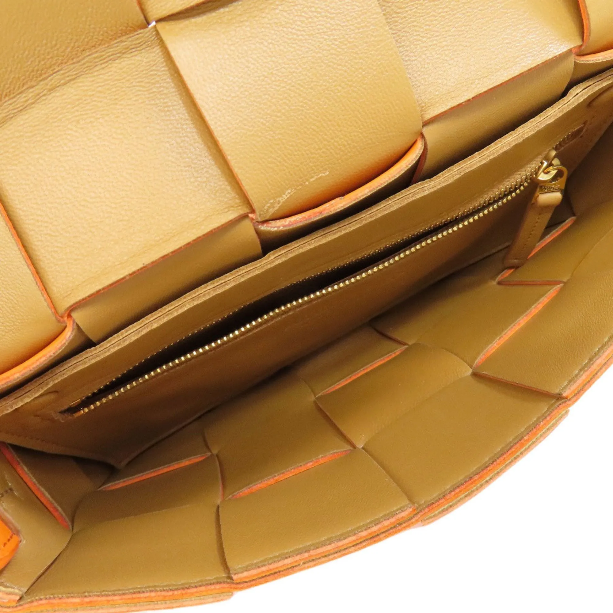 Bottega Veneta Cassette Orange Leather Bag