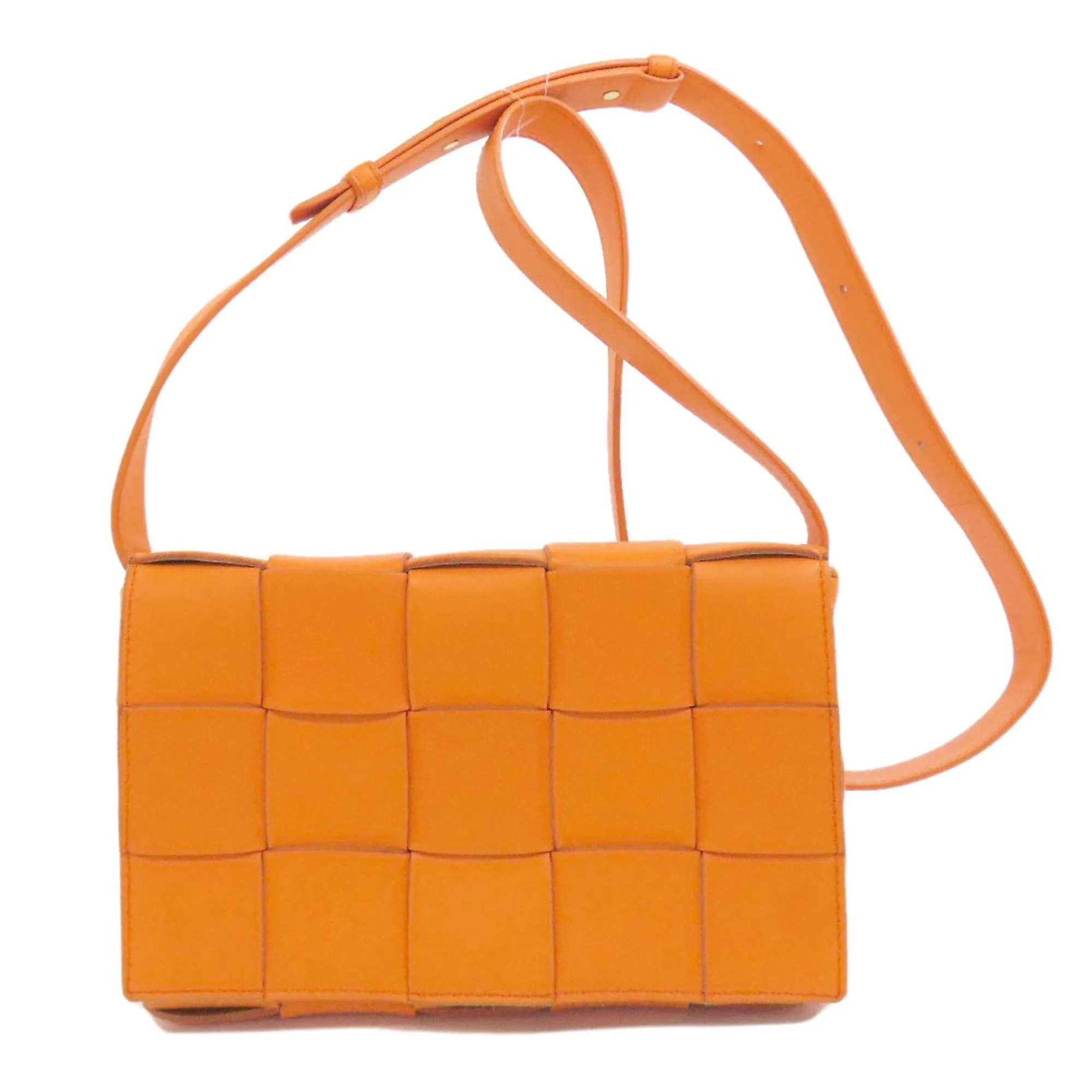 Bottega Veneta Cassette Orange Leather Bag