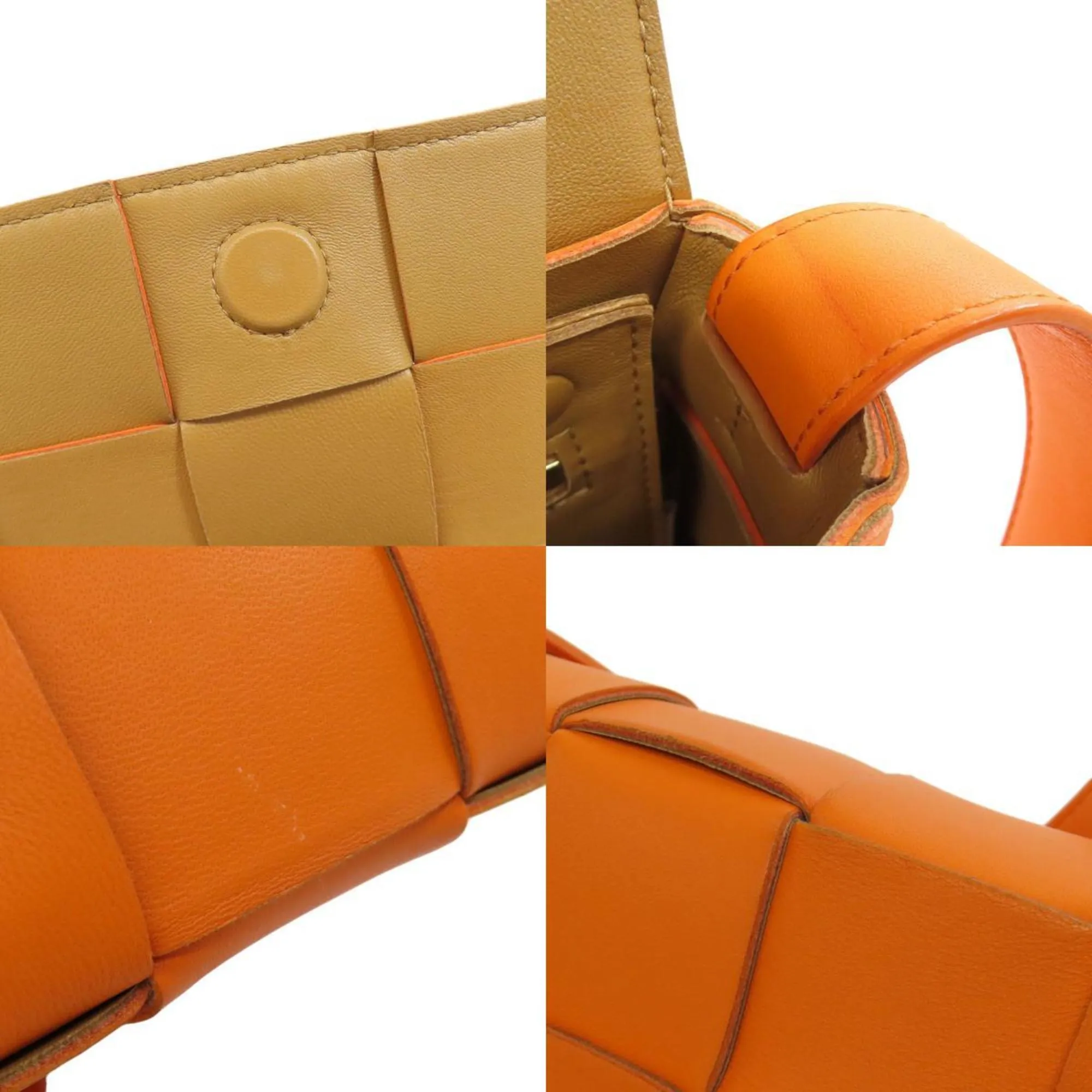 Bottega Veneta Cassette Orange Leather Bag
