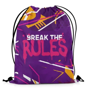 Break The Rules Drawstring Bag