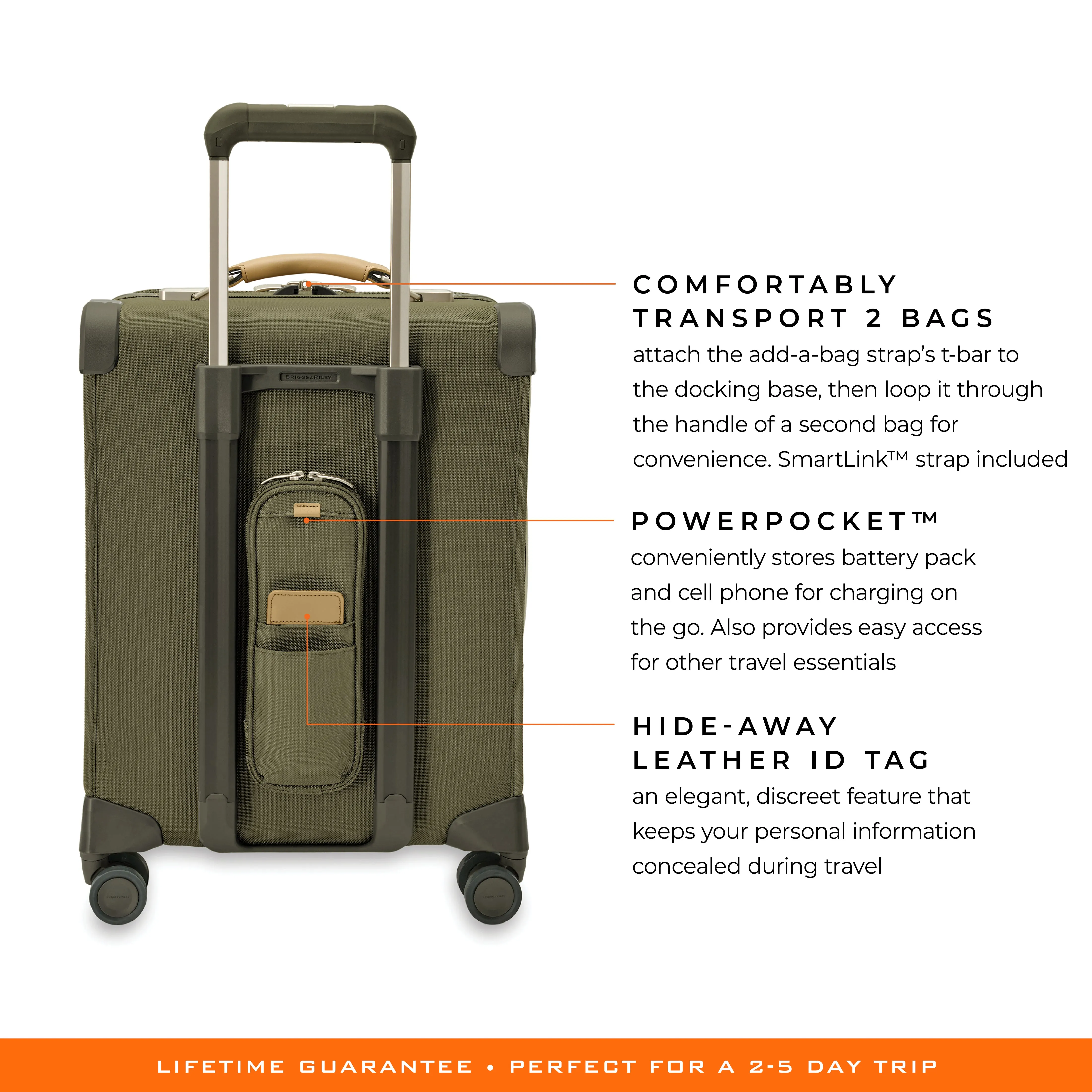 Briggs & Riley Baseline 21"  Global Carry-On Expandable Spinner - Olive