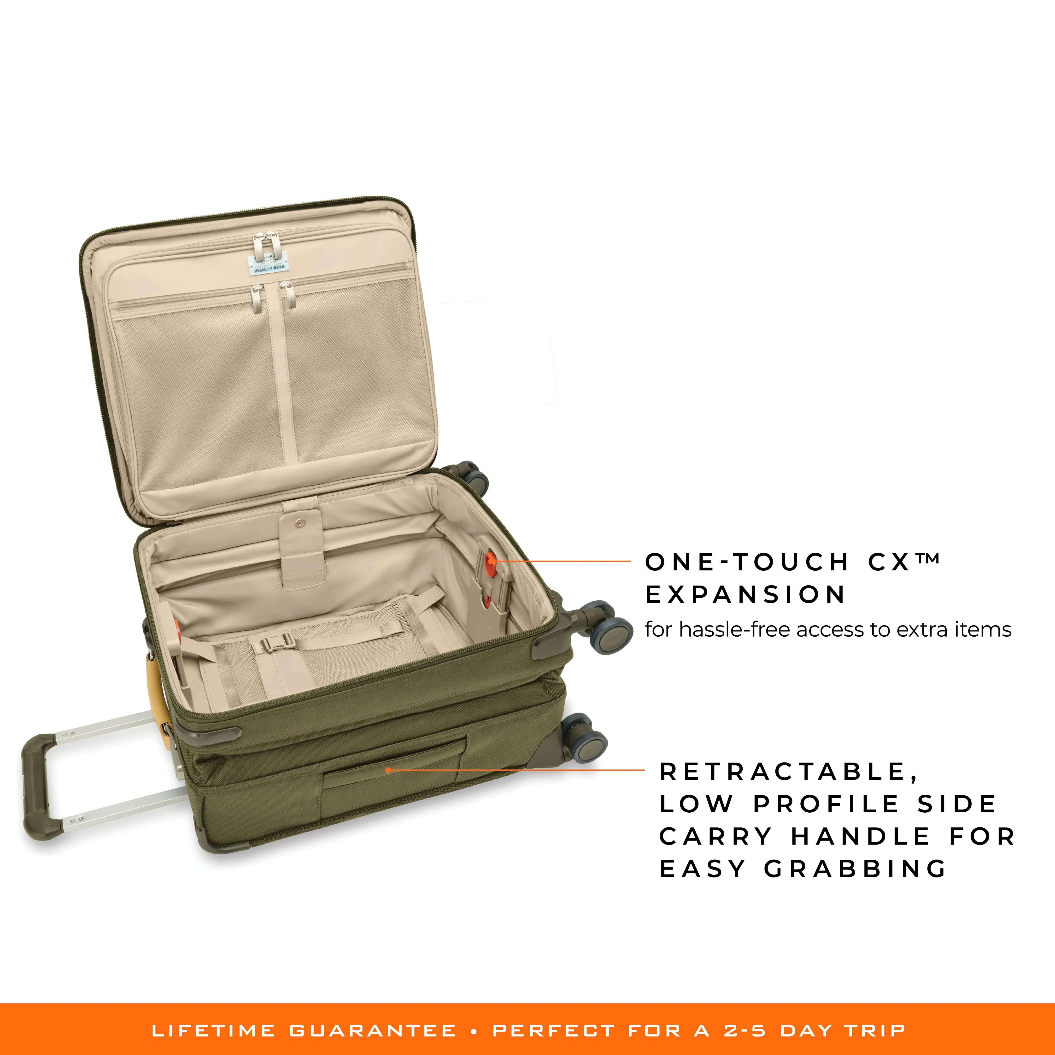 Briggs & Riley Baseline 21"  Global Carry-On Expandable Spinner - Olive