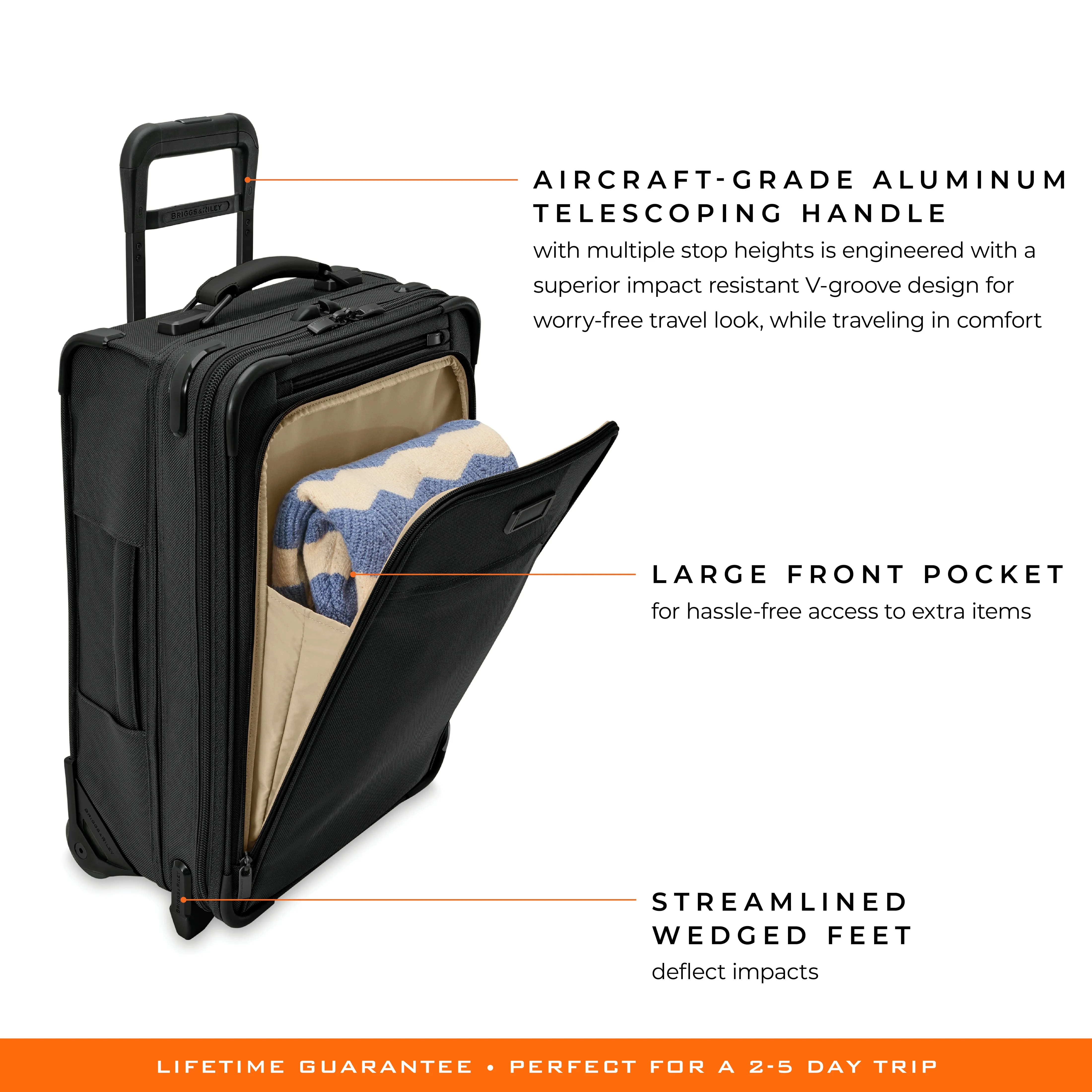 Briggs & Riley Baseline 22" Essential 2-Wheel Expandable Carry-On - Black