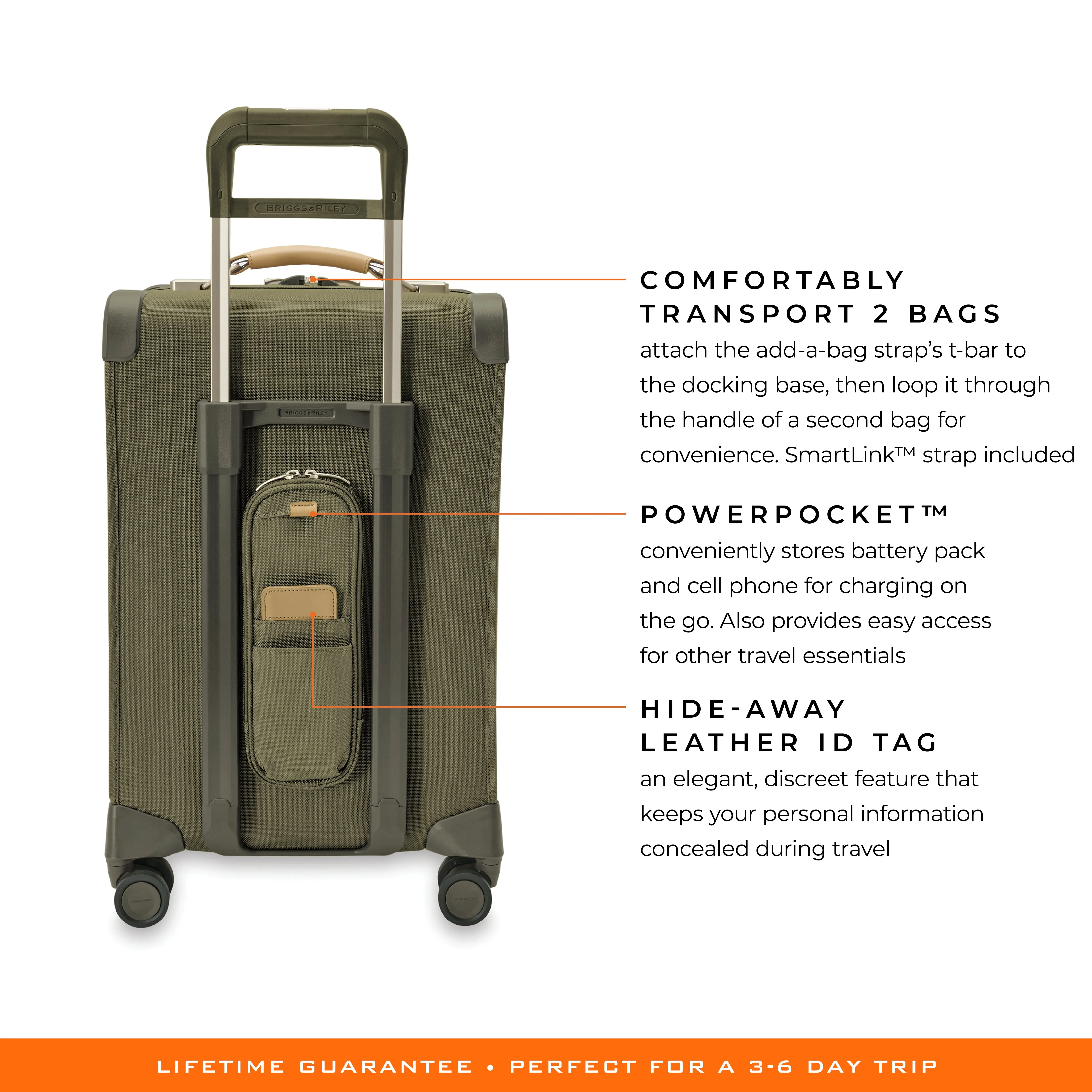 Briggs & Riley Baseline 22" Essential Carry-on Expandable Spinner - Olive