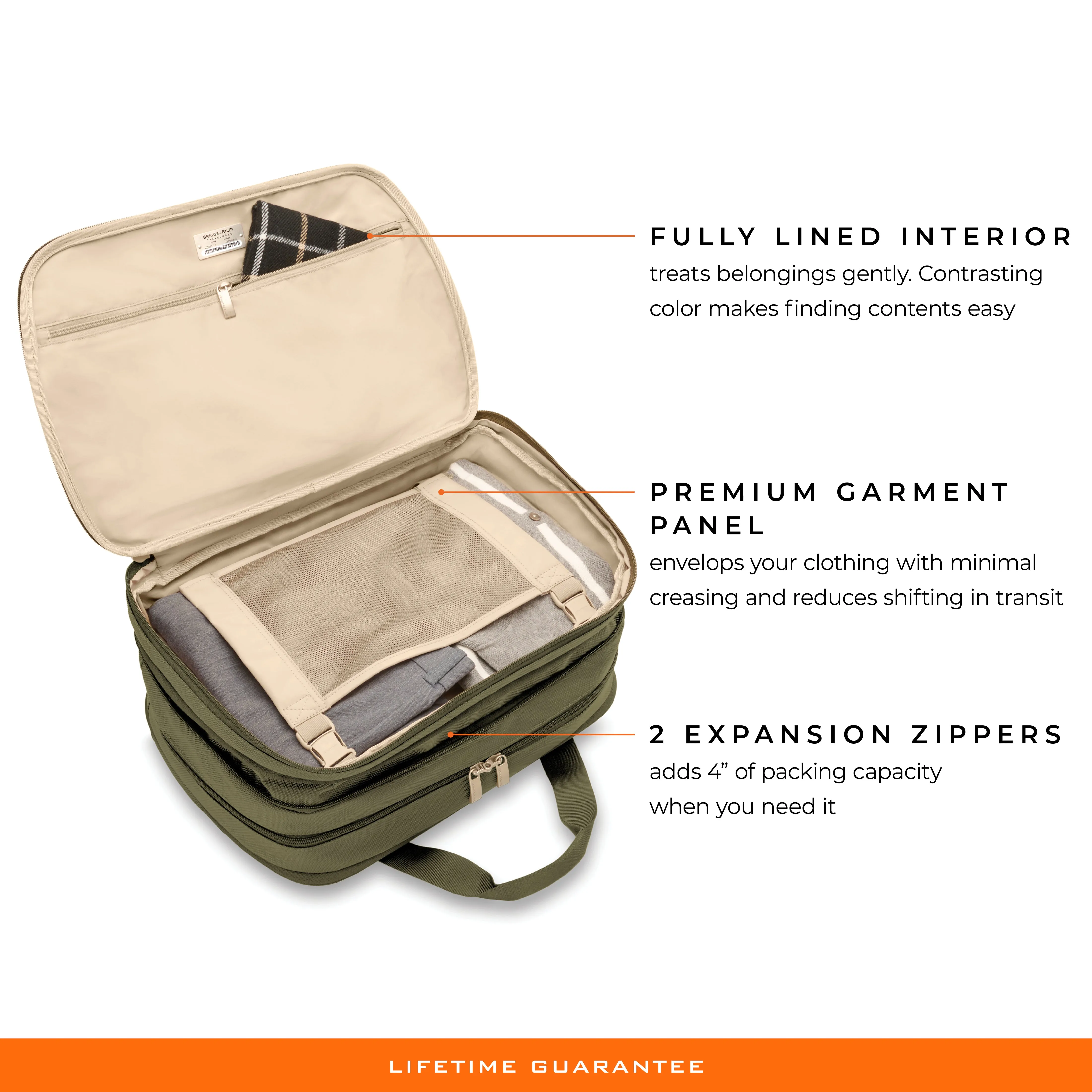Briggs & Riley Baseline Expandable Cabin Bag - Olive