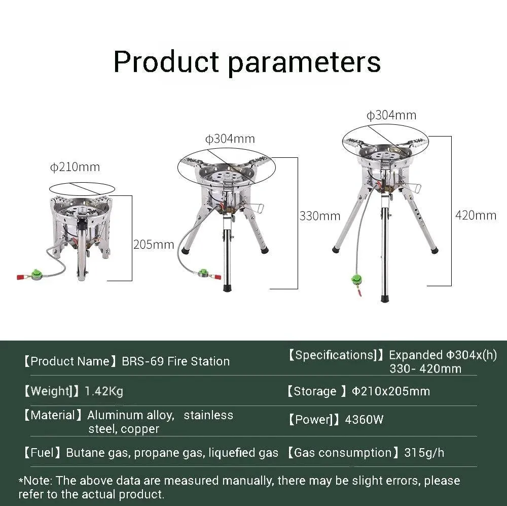 BRS-69 Camping burner high thermal power portable camping stove Portable gas burner Bulin high power burner b16 pro Torch