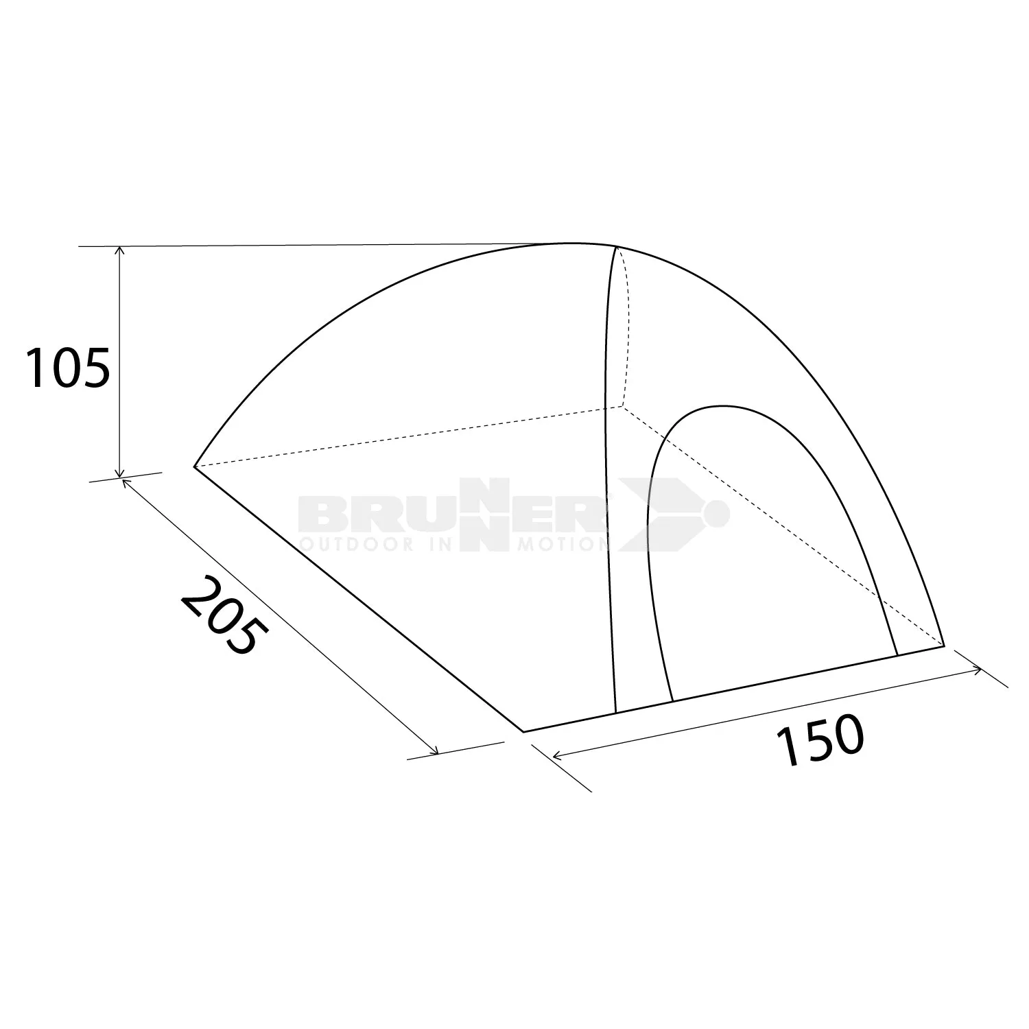 BRUNNER STRATO 2 TENDA MONOTELO DA 2 PERSONE LEGGERA E COMPATTA