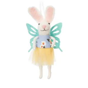 Bunny with Wings Ornament - Yellow