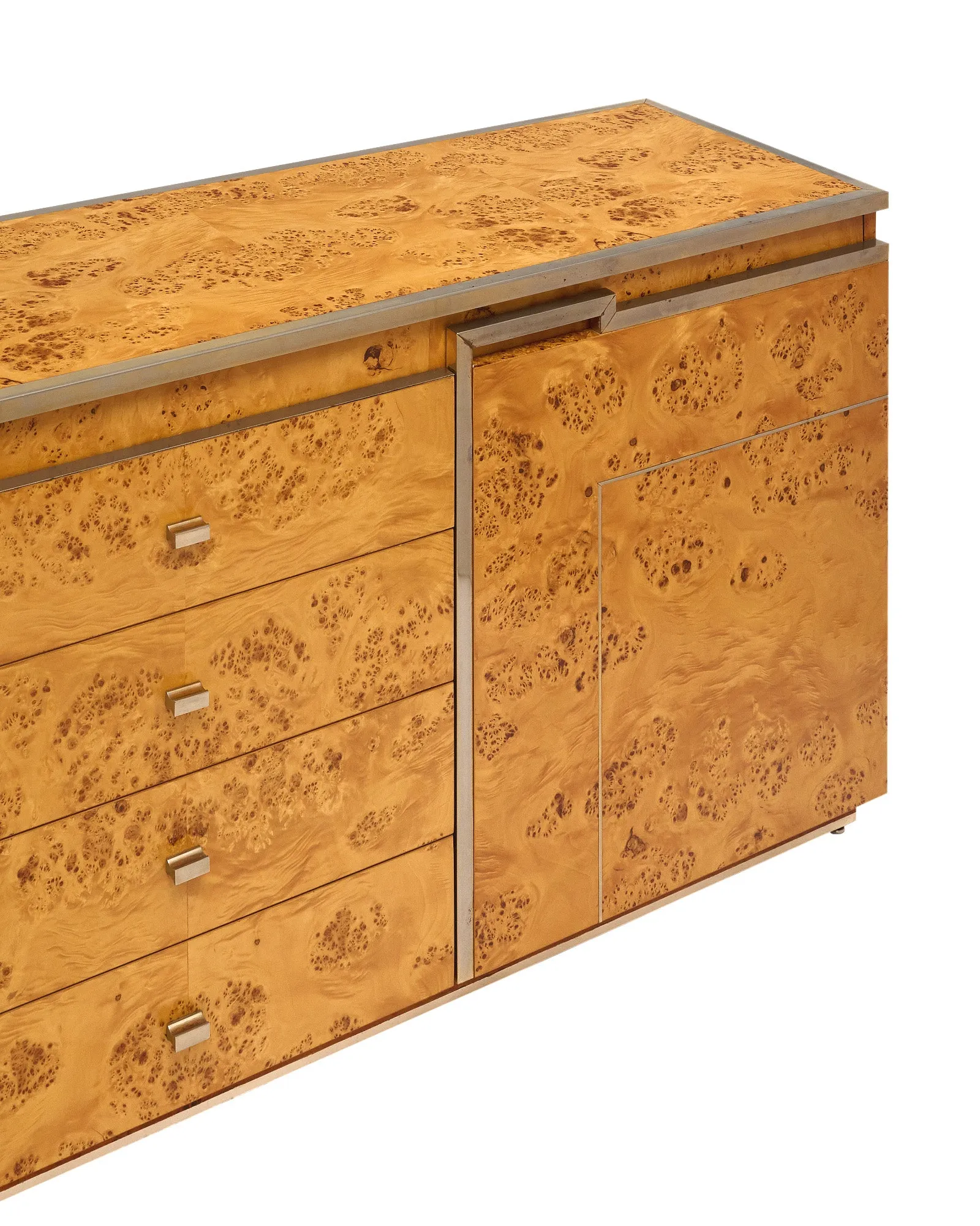 Burled Buffet Attributed to Jean-Claude Mahey