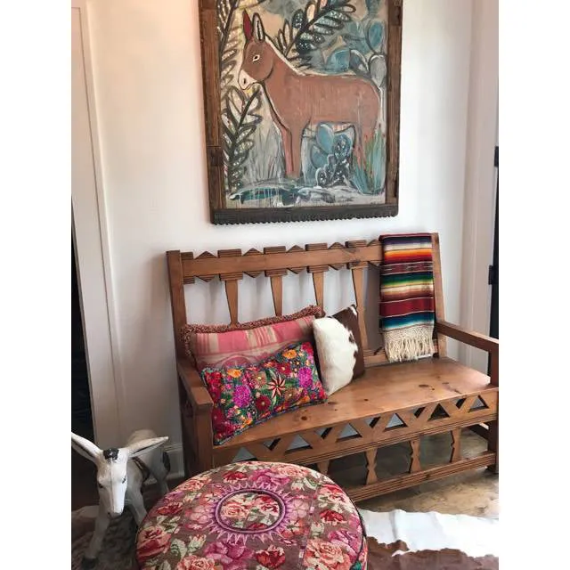 BURRO IN DESERT original mixed media painting