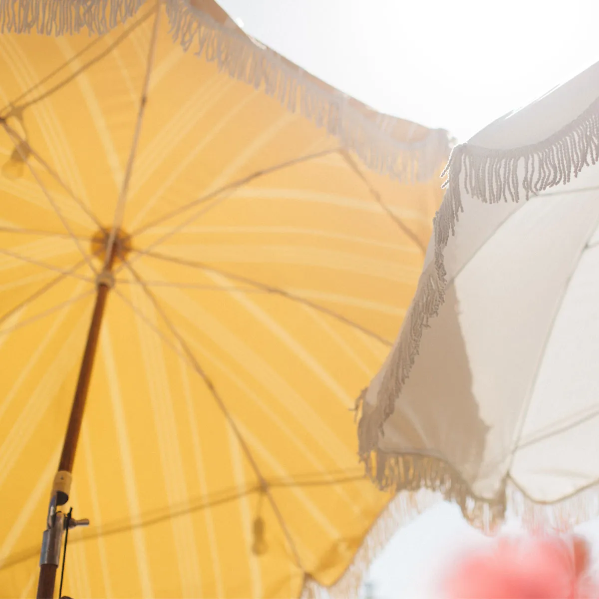 Business & Pleasure Co. The Premium Beach Umbrella - Lauren's Navy Stripe