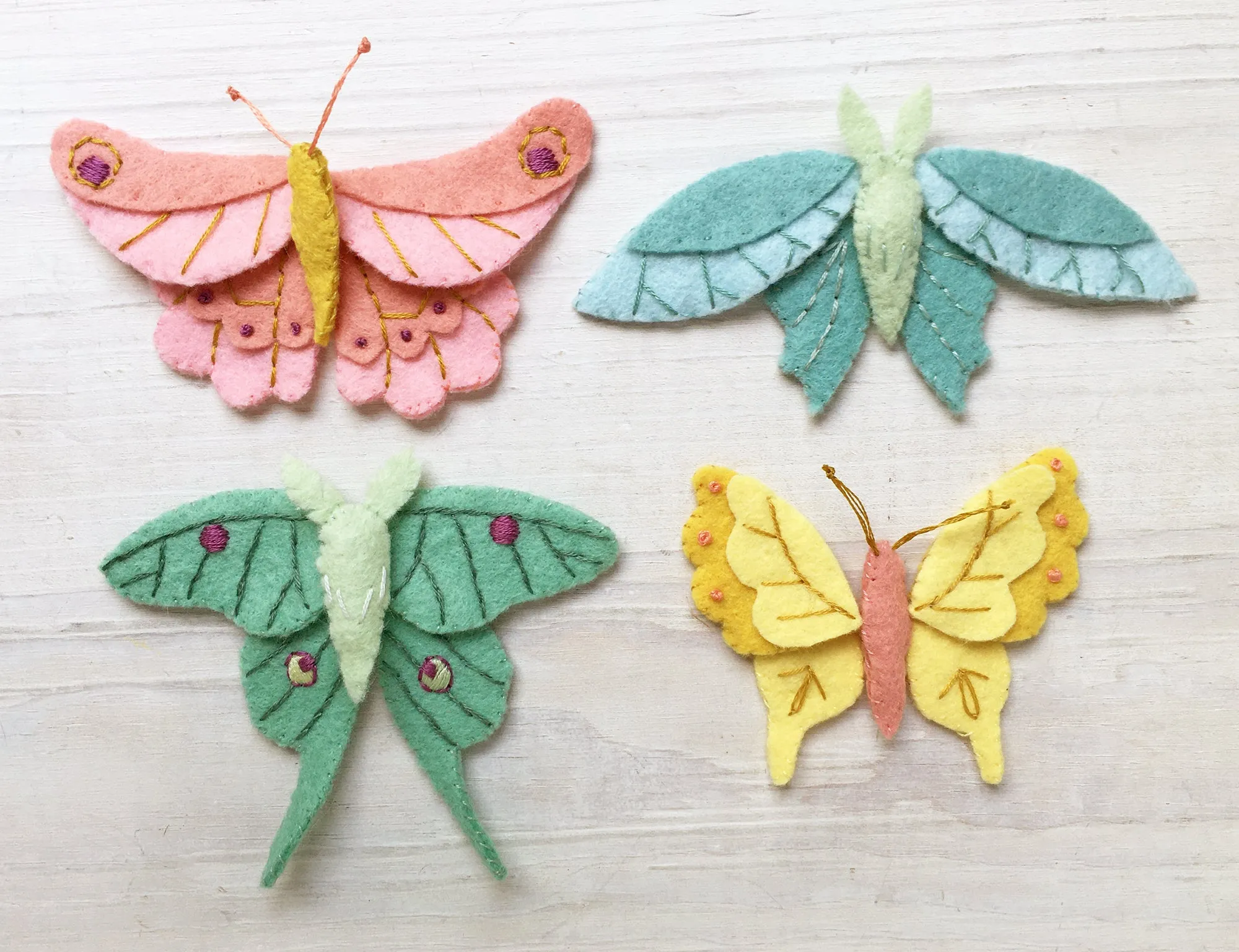 Butterflies and Moths Felt Pattern