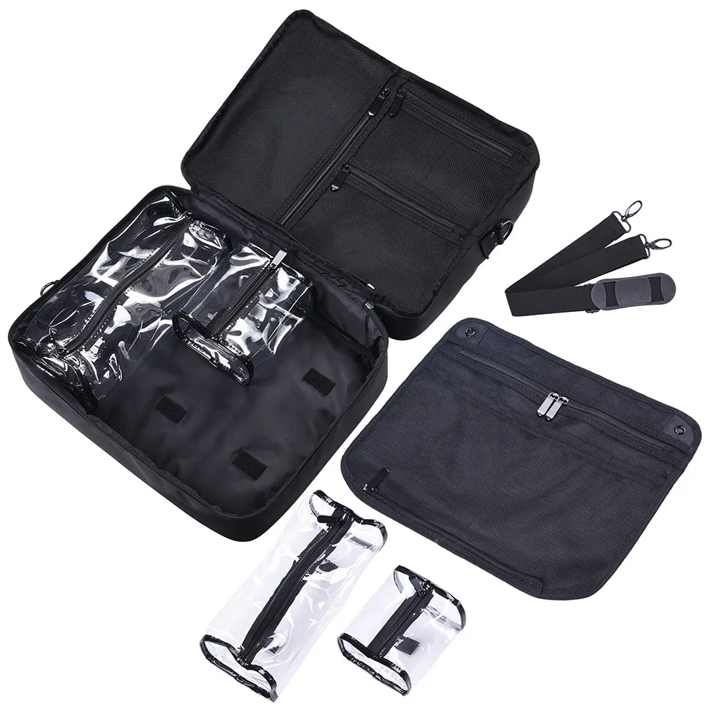 Byootique Essential Cosmetic Travel Makeup Train Tote Bag 4 Removable Bags
