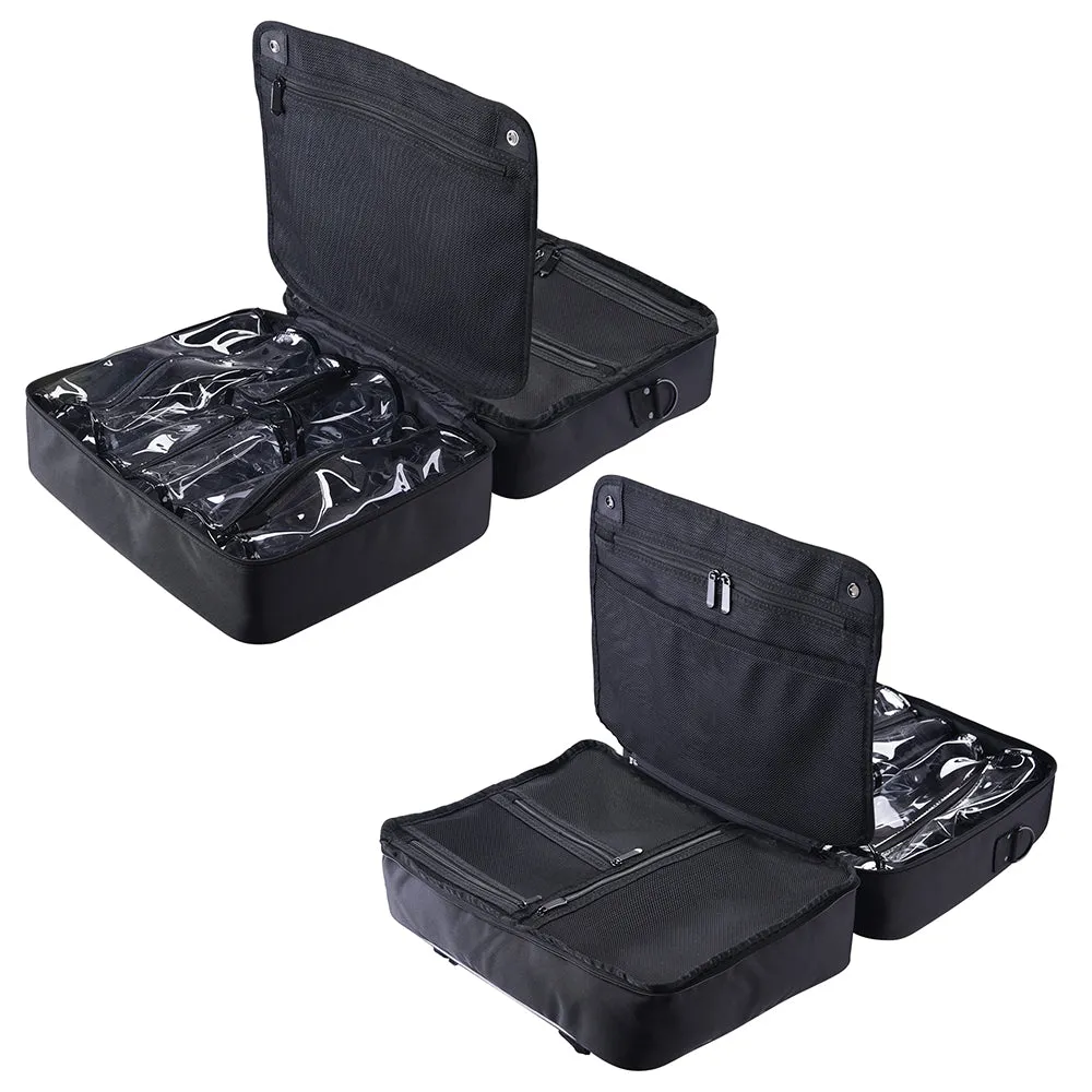 Byootique Essential Cosmetic Travel Makeup Train Tote Bag 4 Removable Bags