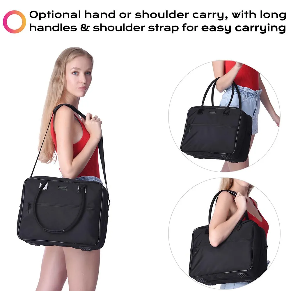 Byootique Essential Cosmetic Travel Makeup Train Tote Bag 4 Removable Bags